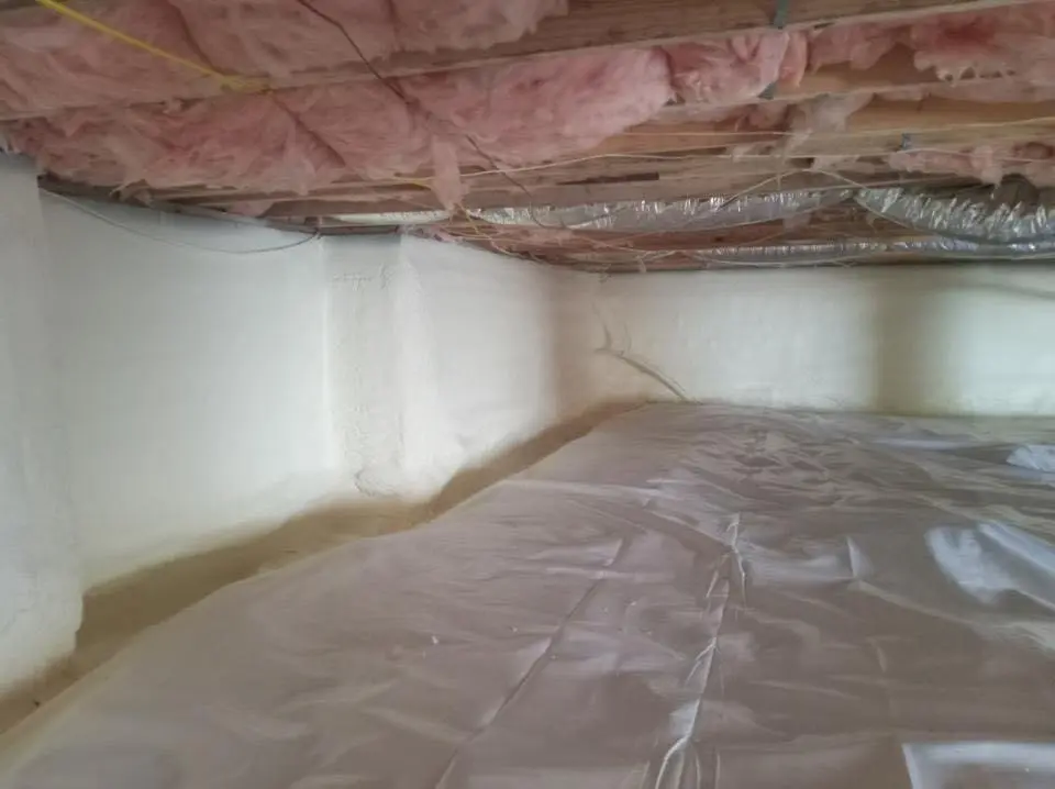 Crawl space encapsulation with closed-cell spray foam for Flat Roof Repair in Smithville
